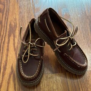 Like New Sperry Boys Brown Leather Boat Shoes size 11